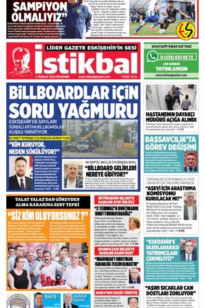İstikbal Gazetesi 2 Temmuz 2026 Manşeti