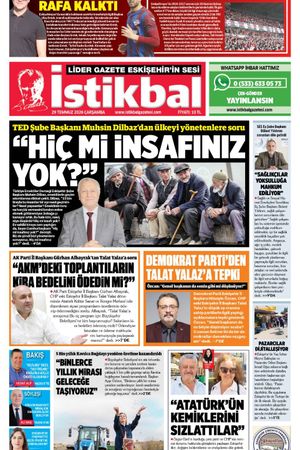 İstikbal Gazetesi 29 Temmuz 2026 Manşeti