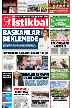 İstikbal Gazetesi 30 Temmuz 2026 Manşeti