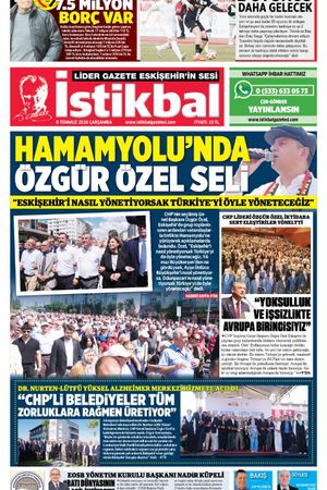 İstikbal Gazetesi 8 Temmuz 2026 Manşeti