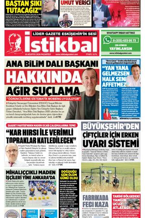 İstikbal Gazetesi 10 Ağustos 2026 Manşeti