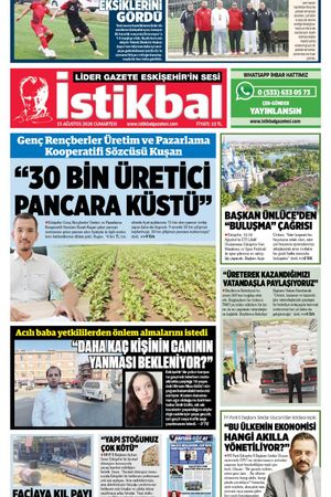 İstikbal Gazetesi 15 Ağustos 2026 Manşeti