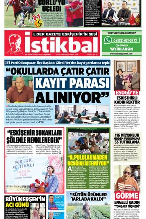 İstikbal Gazetesi 19 Ağustos 2026 Manşeti