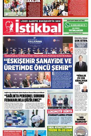 İstikbal Gazetesi 21 Ağustos 2026 Manşeti