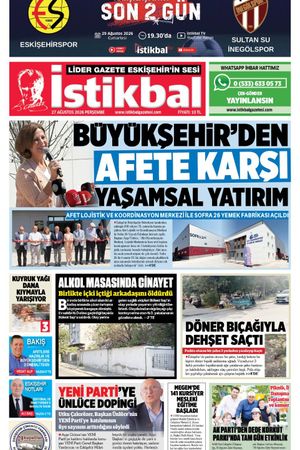 İstikbal Gazetesi 27 Ağustos 2026 Manşeti
