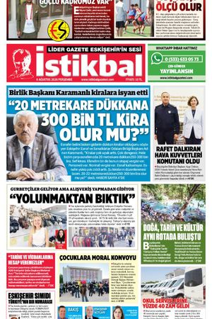 İstikbal Gazetesi 6 Ağustos 2026 Manşeti