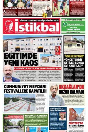 İstikbal Gazetesi 7 Ağustos 2026 Manşeti