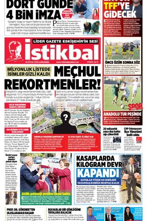 İstikbal Gazetesi 16 Eylül 2026 Manşeti