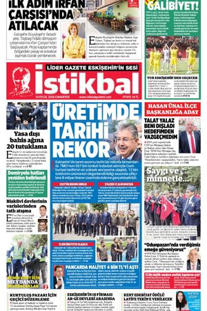 İstikbal Gazetesi 19 Eylül 2026 Manşeti
