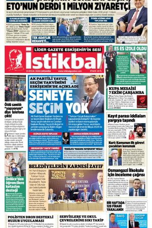 İstikbal Gazetesi 23 Eylül 2026 Manşeti