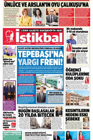 İstikbal Gazetesi 24 Eylül 2026 Manşeti