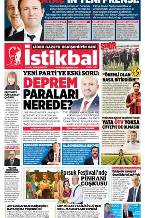 İstikbal Gazetesi 7 Eylül 2026 Manşeti