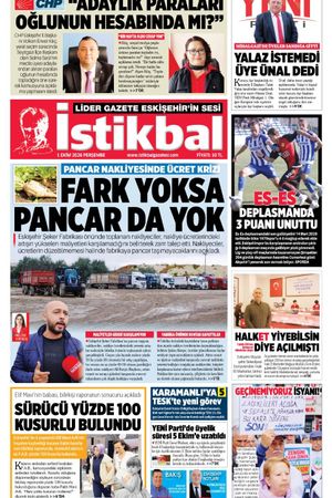 İstikbal Gazetesi 1 Ekim 2026 Manşeti