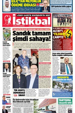 İstikbal Gazetesi 19 Ekim 2026 manşeti