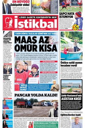 İstikbal Gazetesi 2 Ekim 2026 Manşeti