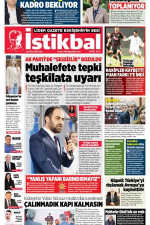 İstikbal Gazetesi 20 Ekim 2026 manşeti