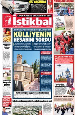 İstikbal Gazetesi 30 Ekim 2026 manşeti