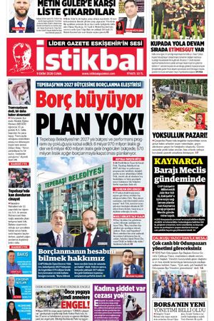 İstikbal Gazetesi 9 Ekim 2026 Manşeti